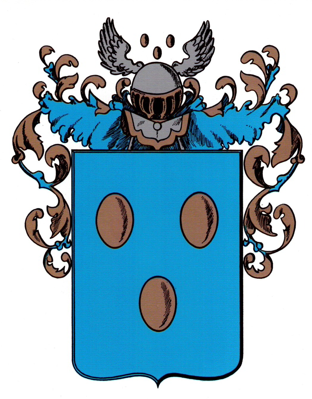 Het wapen van de gemeente Eibergen is rechtstreeks afgeleid van het oudere stadszegel. Alleen was de Hoge Raad van Adel, die het wapen in 1816 verleende, niet meer bekend met de oorspronkelijke kleuren van het wapen van de Heren van Borculo, waarvan het Eibergse wapen afgeleid was: rode bollen resp. eieren op een goudkleurige ondergrond.