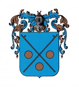 Het wapen van de gemeente Borculo zoals dat in 1816 door de Hoge Raad van Adel aan de gemeente verleend werd. De Hoge Raad was niet bekend met de oorspronkelijke kleurstelling. Het leidt overigens geen twijfel dat het wapen van dat van de stad Borculo afgeleid is. De haken op het wapen zijn ijshaken.