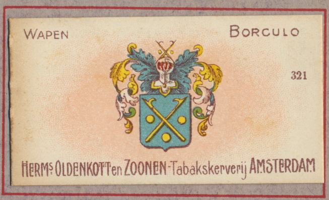 Wapen van de gemeente Borculo in het 'Wapen Album' van de firma Oldenkott (1924).