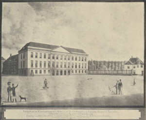 Het Gelderse provinciehuis in 1820.