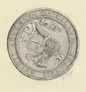 Contrazegel van de Staten-Generaal (bron: Van Riemsdijk, De griffie van Hare Hoog Mogenden (1885)