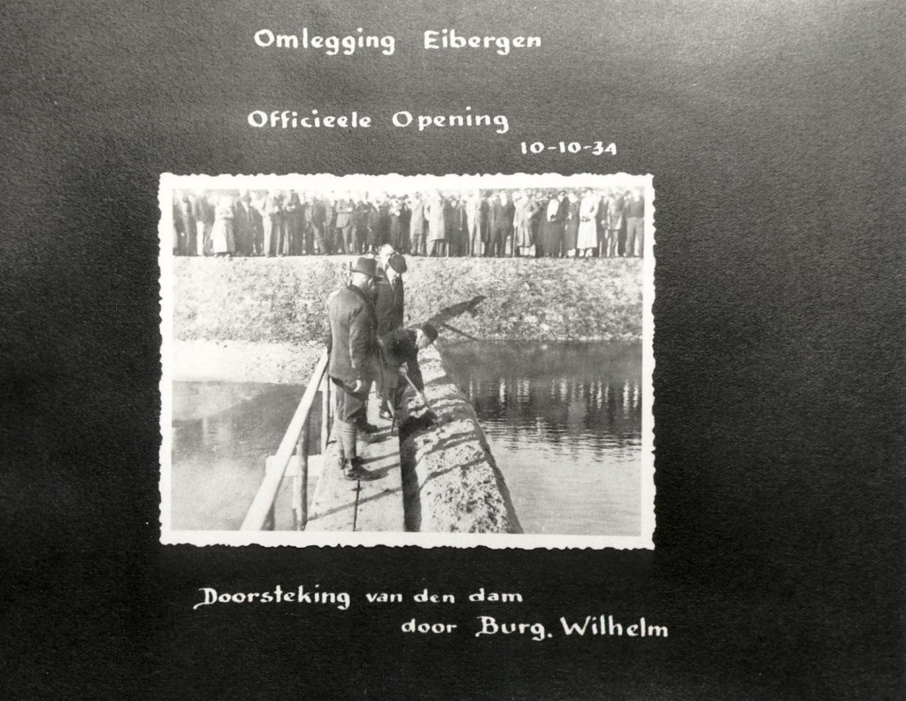 Voltooiing van de Berkelomlegging bij Eibergen, 10 oktober 1934 (fotocollectie WRIJ).