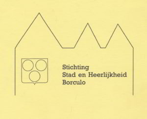Het officiële logo van de Stichting Stad en Heerlijkheid Borculo werd nauwelijks gebruikt.