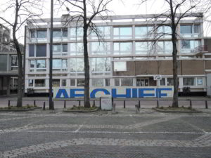 Het voormalige gebouw van het toenmalige Rijksarchief in Gelderland aan de Markt in Arnhem.